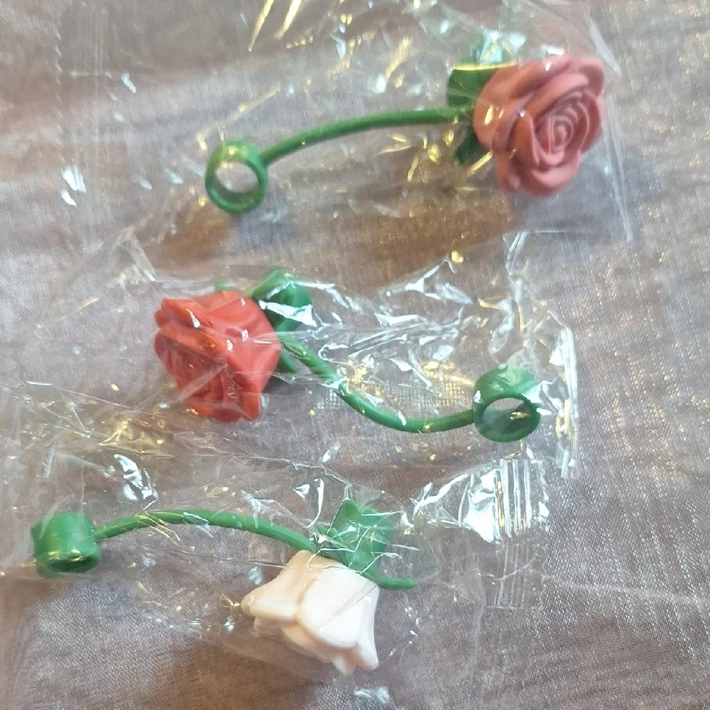Set Of Rose Silicone Straw Topper - Straw Cover - Fits 10mm And Stanley